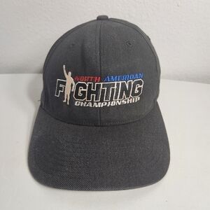 Vintage MMA North American Fighting Championship Black Flex Fit Cap-Size S/M